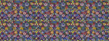 Kusursuz Tony kumaş deseni. Küçük çiçekteki sevimli çiçek deseni. Modaya uygun kumaş deseni. Raster illüstrasyonu.