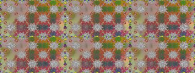 Çiçek arkaplan. Çiçek duvar kâğıdı. Raster illüstrasyonu. Gri renkli şirin tekstil tarzında. Renkli, pürüzsüz desen.