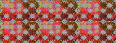 Nazik, narin çiçek arkaplanı. Çiçekli karalama şeklinde Raster çiçek deseni. Kahverengi renkte çiçekler.