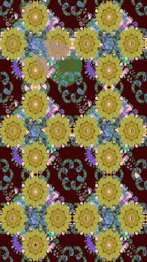 Kahverengi renkli çiçekler. Küçük çiçekte sevimli çiçek deseni var..