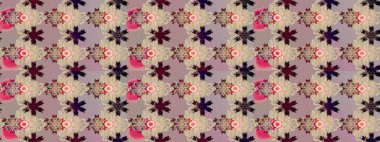 Raster güzel kumaş deseni çiziyor. Düz Çiçek Elementleri Tasarımı. Renkli Bahar Teması eskiz kalıbı. Çiçek deseni.