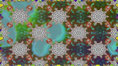 Raster dikişsiz çiçek deseni. Vadinin gri renkli çiçekleri.