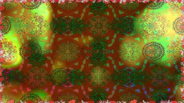 Kumaş desenli papatya çiçeği detayı. Kahverengi renkte çiçekler.