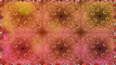 Anti-stres için soyut örnek sayfası. Kahverengi renklerde. Raster illüstrasyonu.