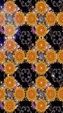 Siyah renkte manzaralı çiçek deseni. Sevgililer günü ve tebrik kartı konsepti için şık bir davetiye. Üst manzara, yumuşak stil. Çiçek kompozisyonu, el boyası, hassas şablon..