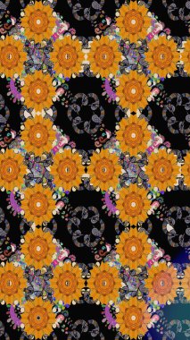 Siyah renkli çiçekler. Küçük çiçekte sevimli çiçek deseni var..