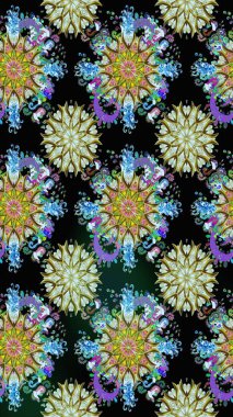 Yazdır. Düz Çiçek Elementleri Tasarımı. Güzel, pürüzsüz bir desen. Renkli Yaz Temalı Kusursuz Arkaplan. Güzel kumaş deseni. Raster çiçekli arka plan.