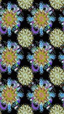 Çiçek tasarımı için inanılmaz bir kolaj cenneti tarzı. Parlak çiçekli kolaj çiçekleri siyah ve nötr. Çiçekli zambaklar dikişsiz arkaplan.