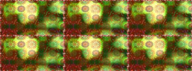 Raster illüstrasyonu. Kahverengi renklerde bahar çiçekleri. Çiçek ve yapraklı karalama şeklinde Raster çiçek deseni.