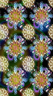 Şatafatlı bahar bahçesi dokusu. Raster illüstrasyonu. Tarafsız renklerde çiçeksiz. Çiçek deseni. Tarafsız renklerde çiçekler.