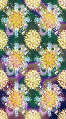 Raster illüstrasyonu. Egzotik çiçekler, nötr ve yeşil renkler üzerine botanik ve parlak klasik doğa. Klasik tropikal doğal elementlerin suluboya seti.