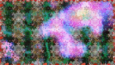 Moda baskıları için zarif bir şablon. Çiçekli bahar çiçekleri. Motley illüstrasyonu. Kusursuz. Küçük çiçekte güzel bir desen. Küçük renkli çiçekler..