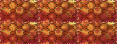 Renkli Bahar Temalı Kusursuz Arkaplan. Çocuk stili. Çiçekli, kusursuz bir arkaplan. Düz Çiçek Elementleri Tasarımı.