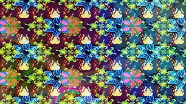 Güzel kumaş deseni. Küçük çiçekteki kusursuz desen. Raster illüstrasyonu. Güzel çiçek arkaplanı..