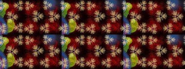 Suluboya çiçekli çiçek deseni. Raster illüstrasyonu. Siyah renkte güzel tekstil.