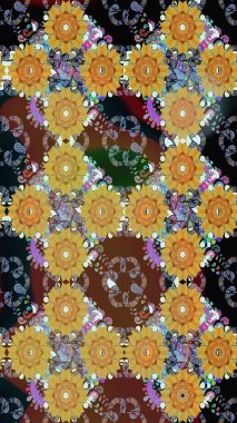 Düğün davetiyeleri için çiçek deseni, tebrik kartları, hatıra defteri, baskı, hediye paketi, imalat. Düzenlenebilir. Sarı kahverengi çiçekli, suluboya, tasarım elementleri olan zarif, pürüzsüz bir desen.