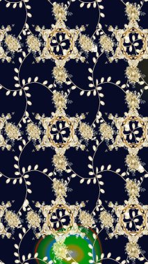 Kusursuz çiçek deseni duvar kâğıdı olarak kullanılabilir. Raster illüstrasyonu. Siyah renkte çiçekler.