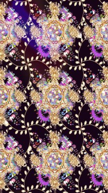 Raster kına dövme tarzı. Hint çiçek desenli madalyon desen. Etnik Mandala süsleme. Tekstil, tebrik kartı, boyama kitabı, telefon durumda yazdırma için kullanılabilir.