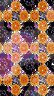 Tebrik kartı geçmişi, boyama kitabı, arkaplan ve tekstil için kullanılabilir. Kusursuz süs izi. Sınır Kızılderili çiçekli paisley patten. Etnik Mandala havlusu. Raster Henna tarzı.