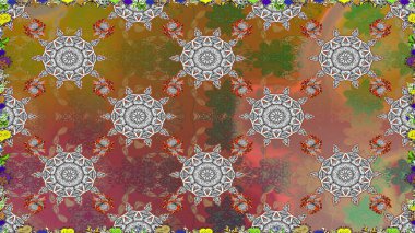 Küçük çiçekteki kusursuz desen. Raster illüstrasyonu. Hoş bir çiçek geçmişi var. Güzel kumaş deseni.