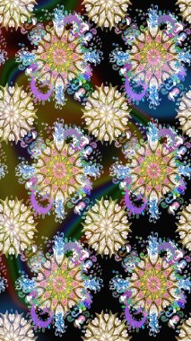 Çiçekli el, pürüzsüz desen çizmiş. Modern gelişim, nötr ve siyah raster arka plan duvar kağıdı çizimi, klasik çizgiler, desenli desenli çiçekler, çiçekli süsler..