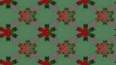 Kumaş, tekstil, duvar kağıdı baskısı için. Eski usul. Kusursuz bir geçmişi var. Raster. Tomurcukları çiçek olan sevimli bir çiçek deseni. Raster illüstrasyonu.