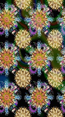 Küçük çiçekteki kusursuz desen. Raster illüstrasyonu. Güzel kumaş deseni. Güzel çiçek arkaplanı..