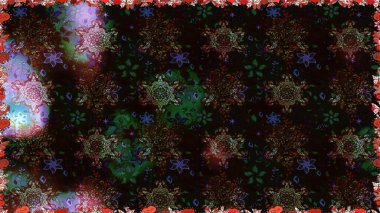 Raster stili kumaş deseni. Çiçekler suluboya desensiz.