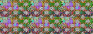 Çiçekli güzel suluboya desen. Raster illüstrasyonu. Gri renklerde.