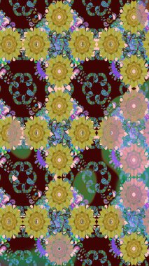 Güzel kumaş deseni. Güzel suluboya çiçek buketi pürüzsüz desen.