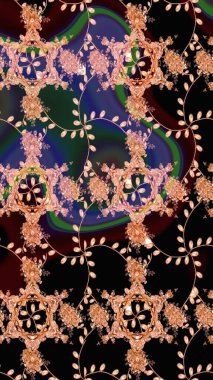 Hediye ambalaj kağıdı, tebrik kartları, posterler ve pankart tasarımı. Raster düz çiçekleri pürüzsüz desen. Siyah ve kahverengi renkte çiçekler.