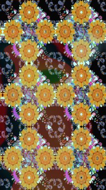 Kusursuz bir arka plan modeli. Suluboya, elle çizilmiş. Vadinin çiçekleri kahverengi renklerde. Raster - stok.