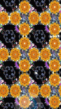 Raster güzel kumaş deseni. Soyut zerafet çiçek arka plan ile seamless modeli.