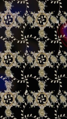 Sevimli küçük çiçek desenle. Raster resim. Çiçek desenli çiçek ve yaprakları ile.