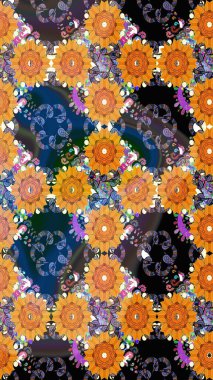 Moda baskıları için zarif bir şablon. Çiçekli bahar çiçekleri. Motley illüstrasyonu. Kusursuz. Küçük çiçekte güzel bir desen. Küçük renkli çiçekler..