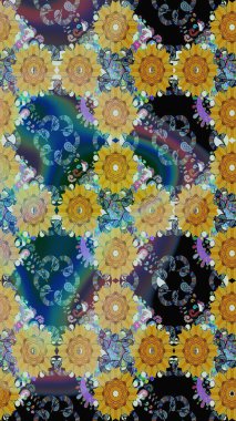 Raster güzel kumaş deseni. Soyut zerafet çiçek arka plan ile seamless modeli.