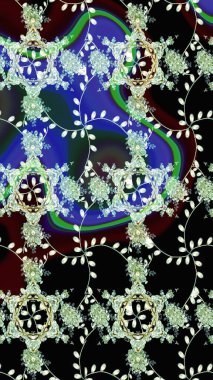 Kusursuz Vintage Çiçek Deseni. Raster Kalça dokusu deseni.