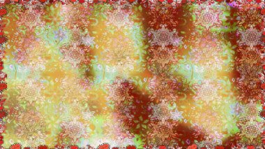 Çiçekli karalama şeklinde Raster çiçek deseni. Tarafsız renklerde çiçekler. Yumuşak, bahar çiçekli arka plan.