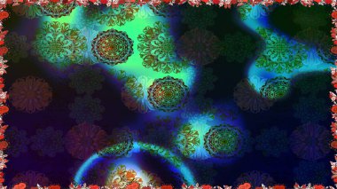 Elle boyanmış suluboya, dikişsiz çiçekler ve bitkiler. Gri renkli çiçekler.