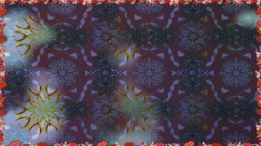 Moda arka planında parlak buketler. Kumaş, duvar kağıdı ve kağıt üzerine baskı yapmak için gelişen arka plan. Raster illüstrasyonu. Sevimli, pürüzsüz desenli, bağbozumu tarzında küçük bir çiçek..