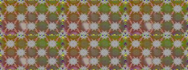 Kahverengi renkli çiçekler. Çiçekle kusursuz desen. Düz Çiçek Elementleri Tasarımı. Renkli Bahar Teması Kusursuz Arkaplan.