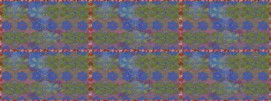 Gri renkli etnik çiçeklerle kusursuz bir desen. Raster Çiçek İllüstrasyonu güzel tekstil..