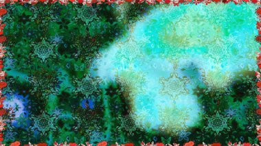 Raster desen. Fantezi kumaş deseni. Çiçekler, suluboya ile sorunsuz çiçek desenli.