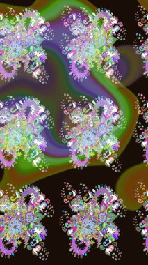 Sorun -suz. Raster illüstrasyon. Küçük çiçek sevimli Çiçek desen.