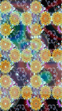 Raster kına dövme tarzı. Kullanılabilir Tekstil, tebrik kartı, boyama kitabı, telefon durumda yazdırma için. Hint çiçek desenli madalyon desen. Etnik Mandala süsleme.