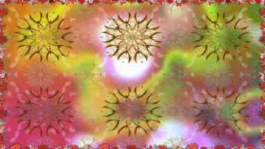 Raster illüstrasyonu. El çizimi çiçekli, soyut, pürüzsüz desen. Tarafsız renklerde çiçekler.