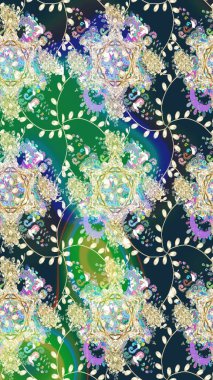 Kusursuz Vintage Çiçek Deseni. Raster Kalça dokusu deseni.