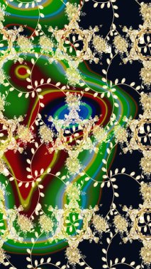 Güzel karalama çiçekleri olan kusursuz çiçek desenleri. Güzel kumaş deseni. Raster illüstrasyonu. Küçük çiçekte sevimli çiçek deseni var..