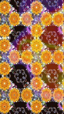 Bahar Tema Dikişsiz desen arka plan rengi. Düz çiçek öğeleri tasarım. Çiçek deseni. Raster sorunsuz güzel kumaş deseni.