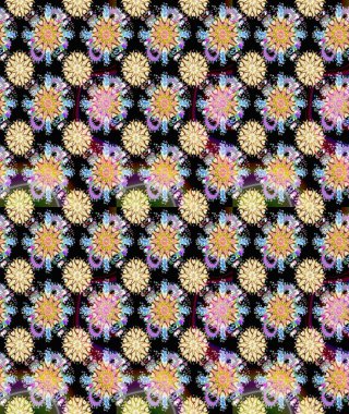 Şablon, pürüzsüz, çiçekli kenar. Raster illüstrasyonu. Çiçek çelengi. Eski moda arka plan. Güzel, parlak, pürüzsüz kumaş, tuval. Kıvırcık, parlak örgü.